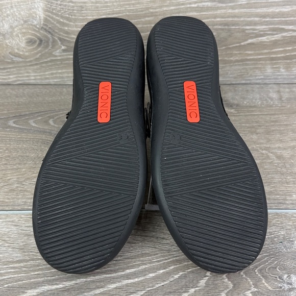 Vionic 354Goleta Women’s Sz 7.5 Black Leather Buckle Strap Mary Jane Loafers - Picture 7 of 12